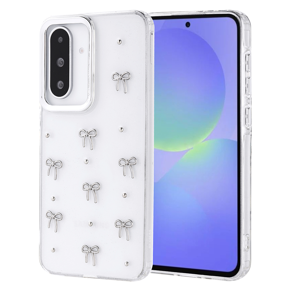 Samsung Galaxy A36 Uyumlu Kılıf Airbag Tasarımlı Simli Şeffaf Zore Kutup Kapak