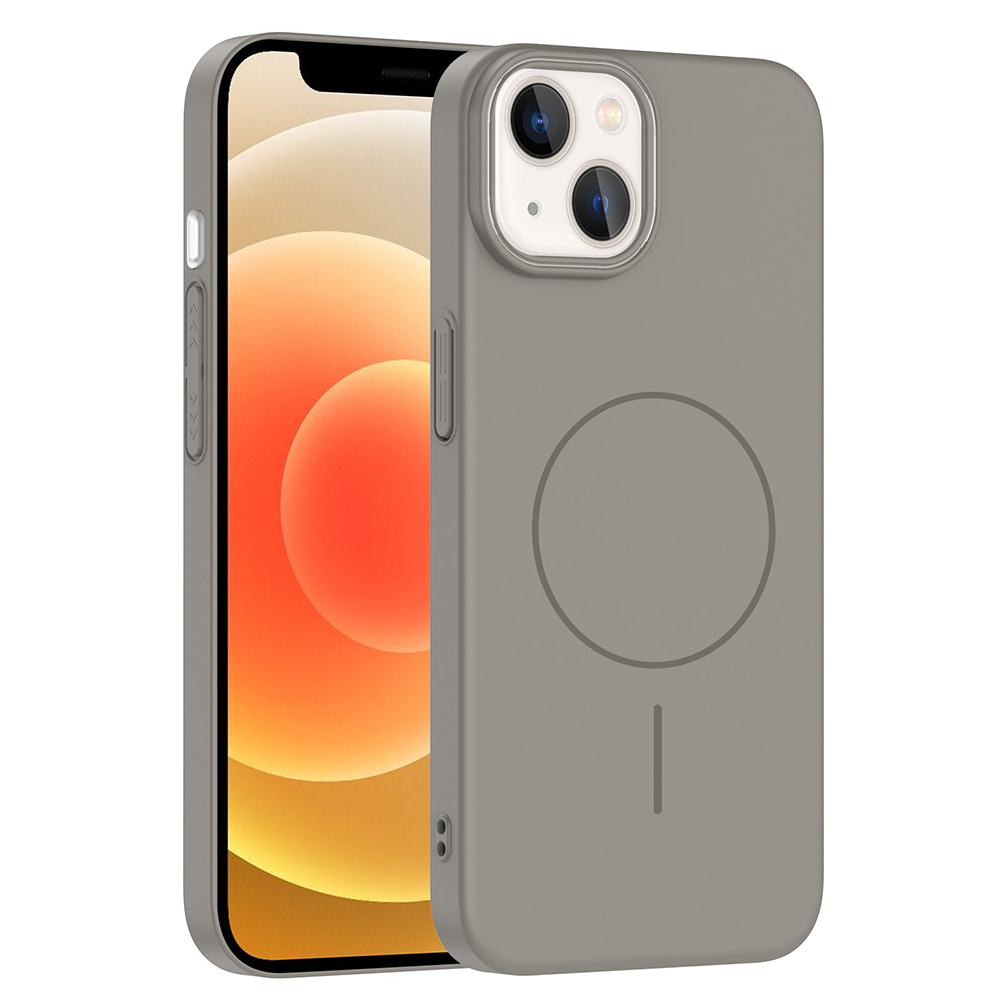 Apple iPhone 14 Uyumlu Kılıf M-safe Şarj Özellikli Zore Ruby Sert Kapak