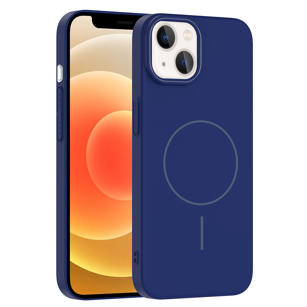 Apple iPhone 14 Uyumlu Kılıf M-safe Şarj Özellikli Zore Ruby Sert Kapak
