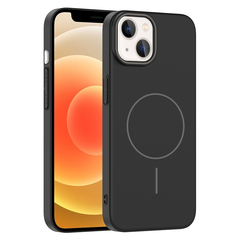 Apple iPhone 14 Uyumlu Kılıf M-safe Şarj Özellikli Zore Ruby Sert Kapak