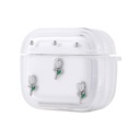 Apple Airpods 4 Uyumlu Zore Airbag 44 Airbag Tasarımlı Simli Şeffaf Kutup Kılıf