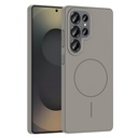 Samsung Galaxy S25 Ultra Uyumlu Kılıf M-safe Şarj Özellikli Zore Ruby Sert Kapak