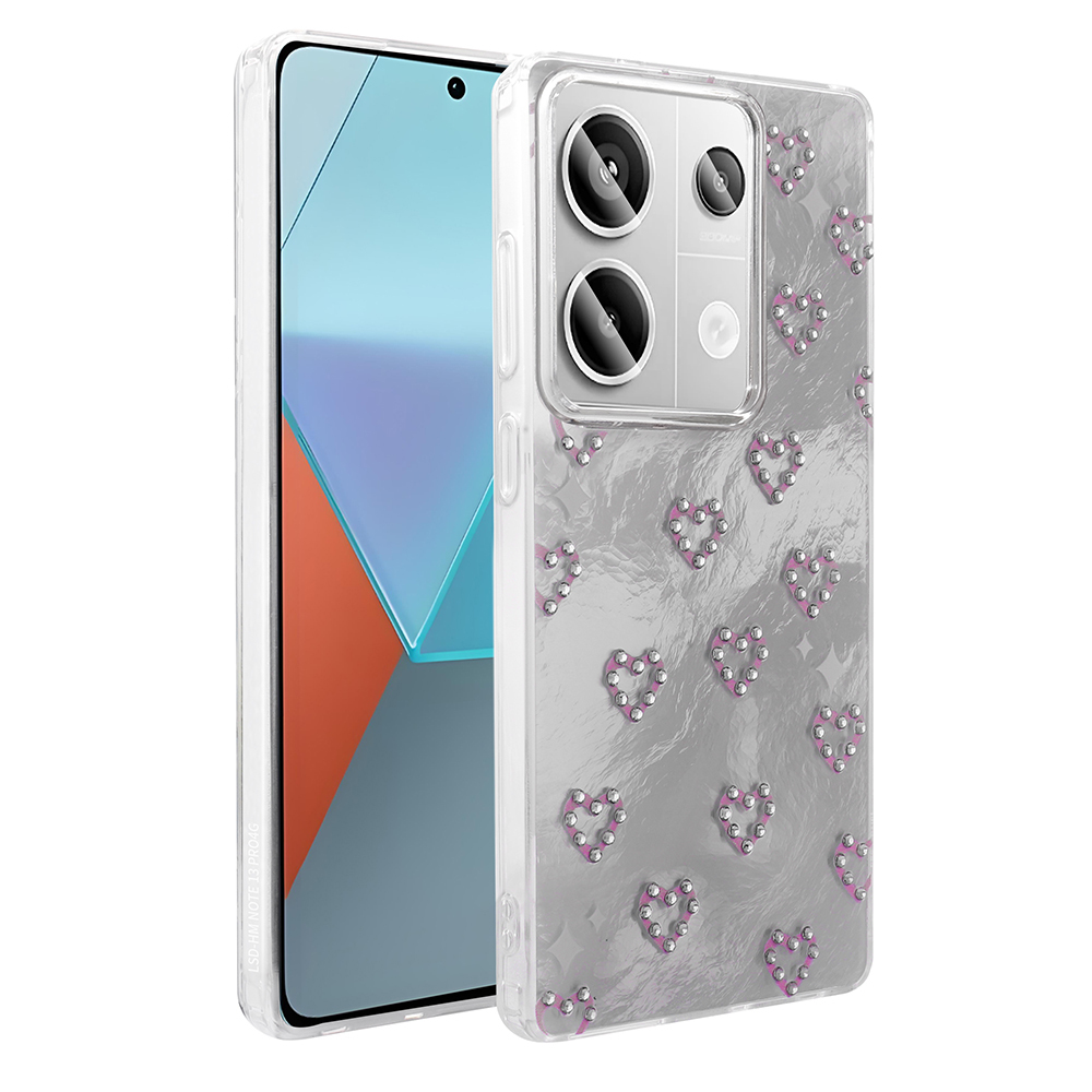[RNZ-TA117216] Xiaomi Redmi Note 13 Pro 4G Uyumlu Kılıf Kamera Korumalı Figürlü Zore Ponti Silikon Kapak (Beyaz)