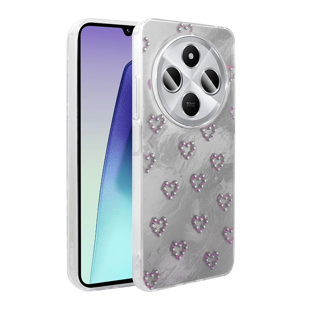 [RNZ-TA117212] Xiaomi Redmi 14C 4G Uyumlu Kılıf Kamera Korumalı Figürlü Zore Ponti Silikon Kapak (Beyaz)