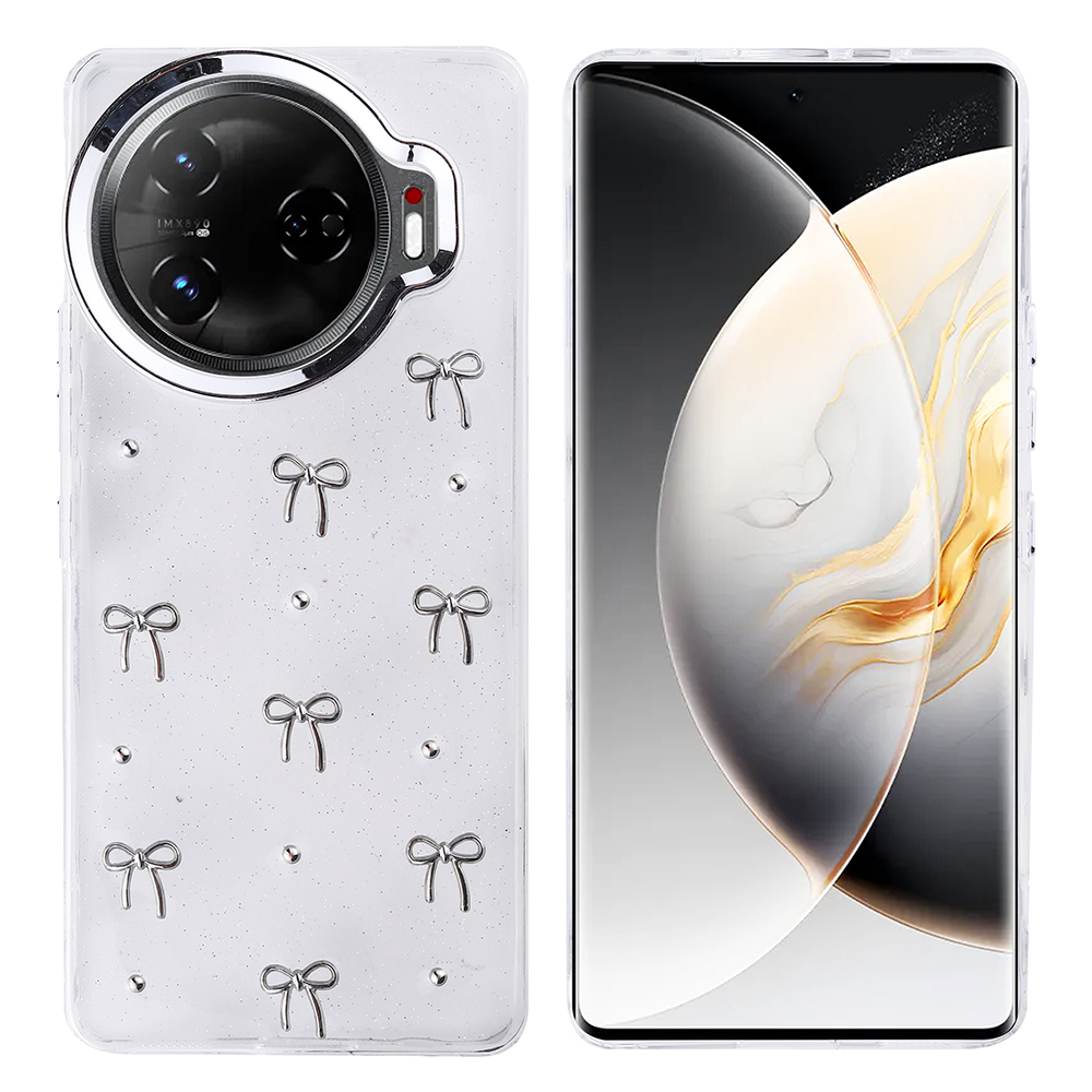 Tecno Camon 30 Pro 5G Uyumlu Kılıf Airbag Tasarımlı Simli Şeffaf Zore Kutup Kapak
