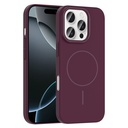 Apple iPhone 16 Pro Max Uyumlu Kılıf M-safe Şarj Özellikli Zore Ruby Sert Kapak