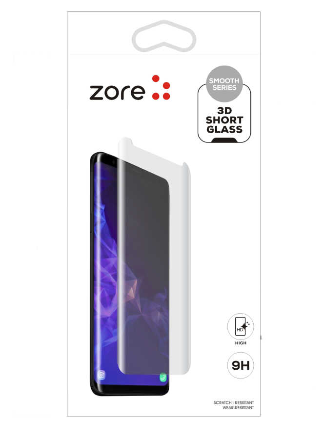 [RNZ-TA12982] Samsung Galaxy Note 9 Uyumlu Zore 3D Short Glass Ekran Koruyucu