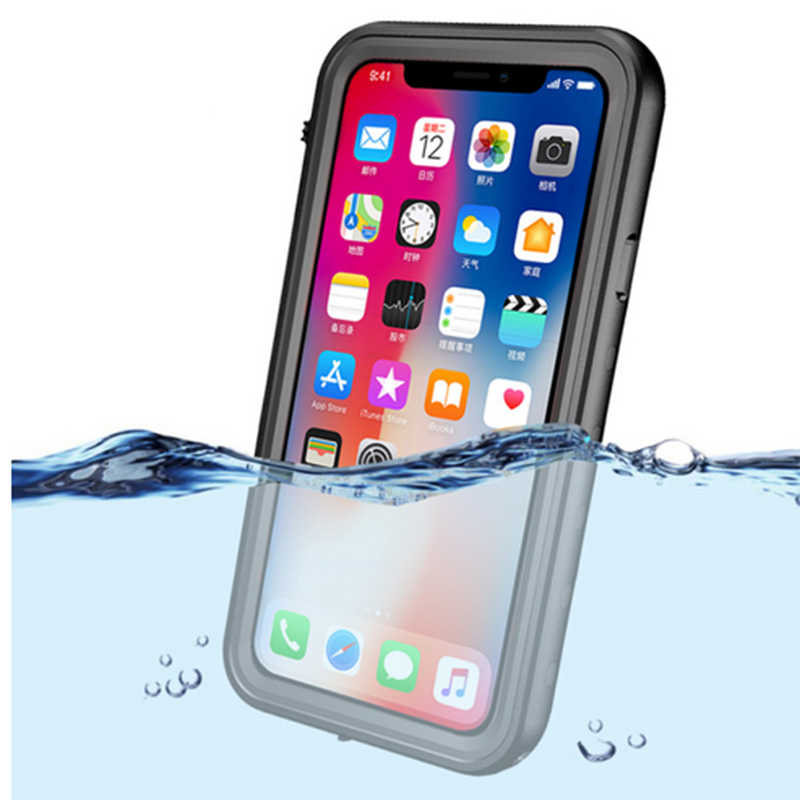 [RNZ-T5537] Apple iPhone X Uyumlu Kılıf 1-1 Su Geçirmez Kılıf
