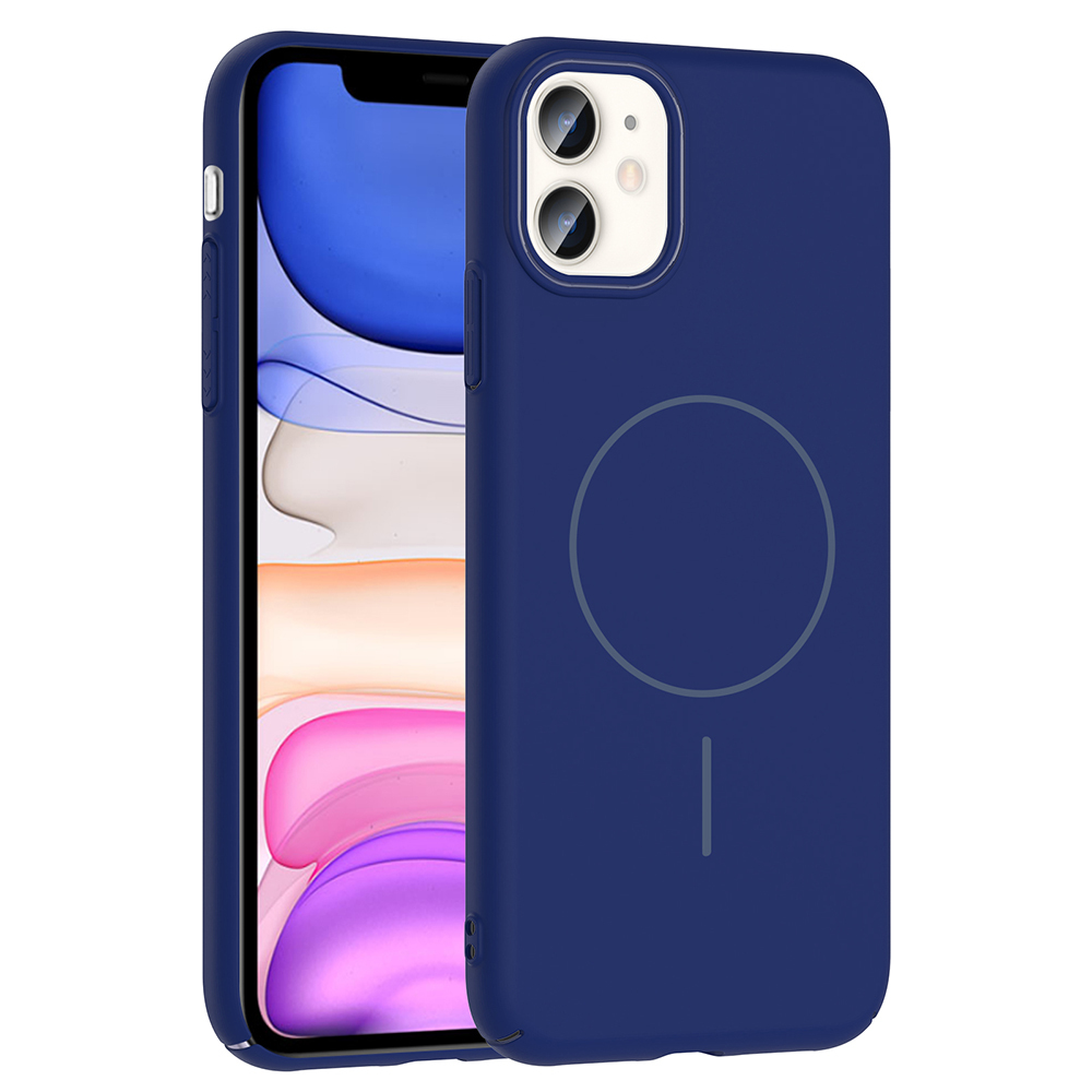 Apple iPhone 11 Uyumlu Kılıf M-safe Şarj Özellikli Zore Ruby Sert Kapak