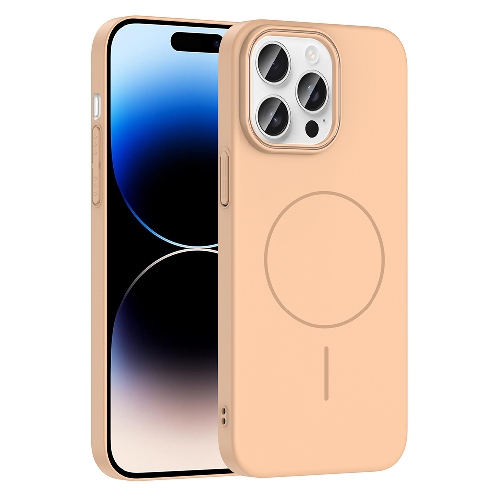 Apple iPhone 14 Pro Max Uyumlu Kılıf M-safe Şarj Özellikli Zore Ruby Sert Kapak