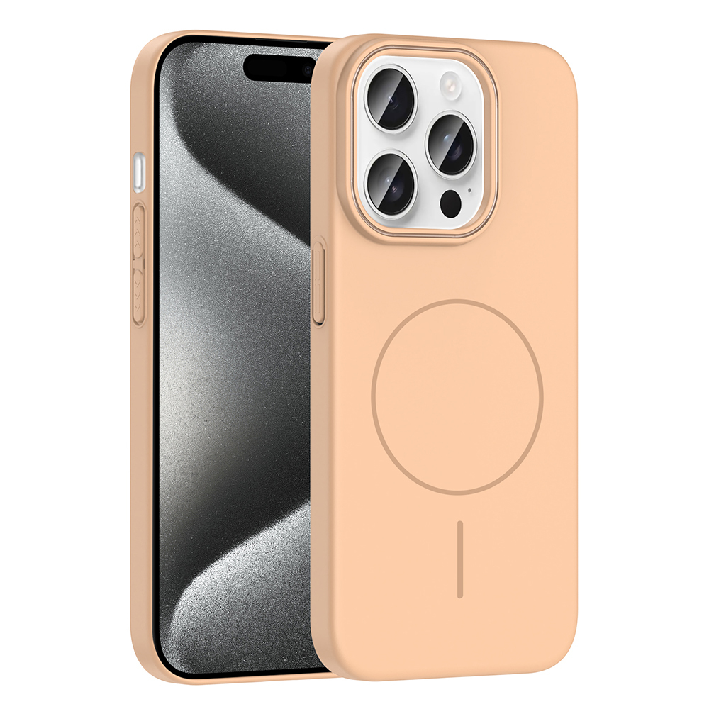 Apple iPhone 15 Pro Max Uyumlu Kılıf M-safe Şarj Özellikli Zore Ruby Sert Kapak