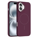 Apple iPhone 16 Uyumlu Kılıf M-safe Şarj Özellikli Zore Ruby Sert Kapak
