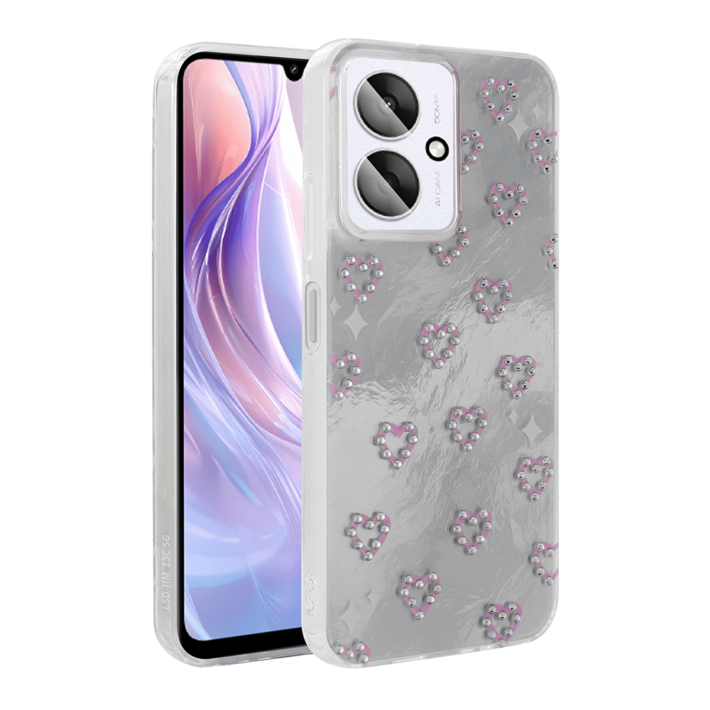 [RNZ-TA117443] Xiaomi Poco C65 Uyumlu Kılıf Kamera Korumalı Figürlü Zore Ponti Silikon Kapak (Beyaz)