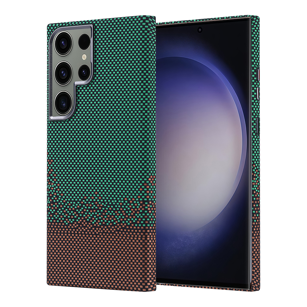 Samsung Galaxy S23 Ultra Uyumlu Kılıf M-safe Şarj Özellikli Karbon Fiber Görünümlü Zore Nekst Kapak
