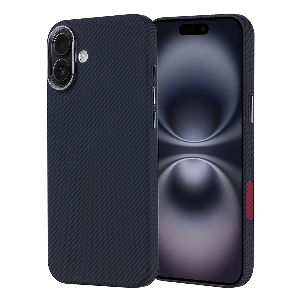 [RNZ-TA117996] Apple iPhone 16 Plus Uyumlu Kılıf M-safe Şarj Özellikli Karbon Fiber Görünümlü Zore Nekst Kapak (Siyah)