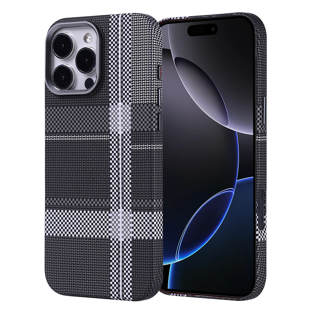 Apple iPhone 16 Pro Max Uyumlu Kılıf M-safe Şarj Özellikli Karbon Fiber Görünümlü Zore Nekst Kapak