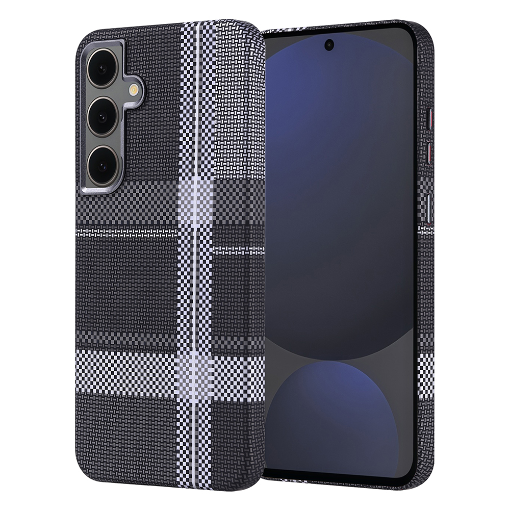 Samsung Galaxy S24 FE Uyumlu Kılıf M-safe Şarj Özellikli Karbon Fiber Görünümlü Zore Nekst Kapak