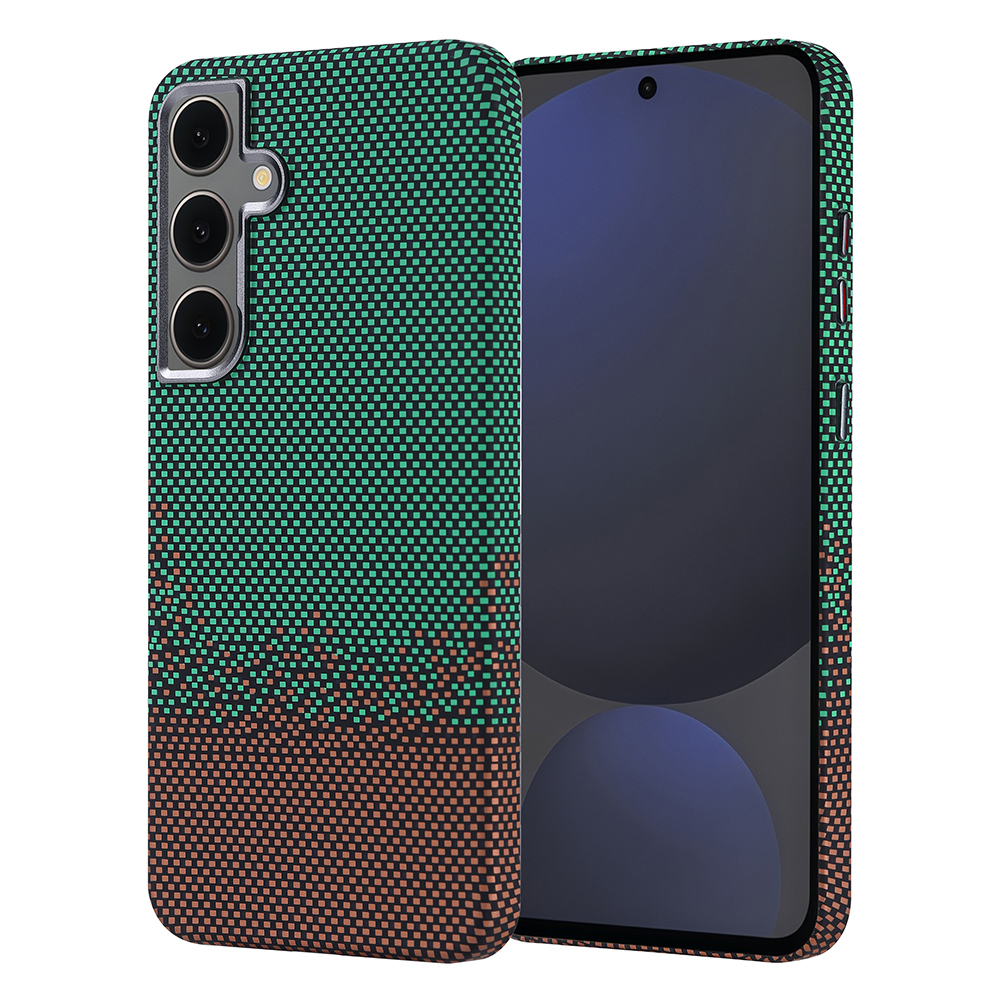 Samsung Galaxy S24 FE Uyumlu Kılıf M-safe Şarj Özellikli Karbon Fiber Görünümlü Zore Nekst Kapak
