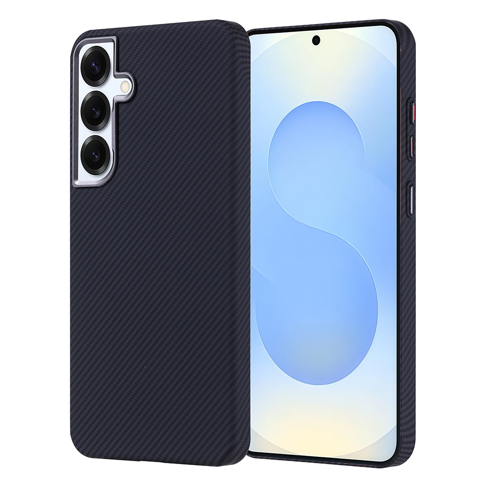 Samsung Galaxy S25 Plus Uyumlu Kılıf M-safe Şarj Özellikli Karbon Fiber Görünümlü Zore Nekst Kapak