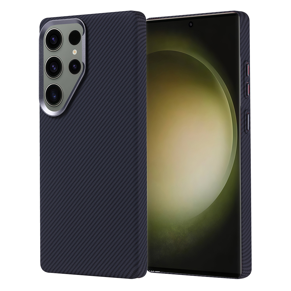 Samsung Galaxy S25 Ultra Uyumlu Kılıf M-safe Şarj Özellikli Karbon Fiber Görünümlü Zore Nekst Kapak