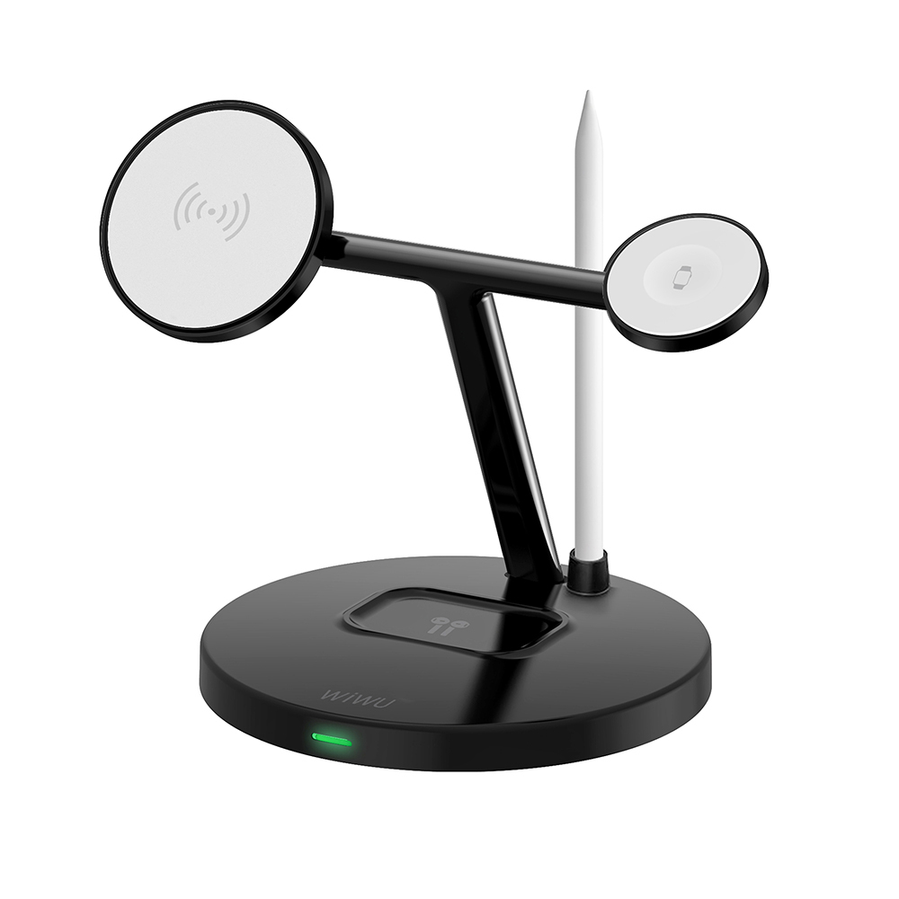 [RNZ-TA115703] Wiwu Wi-W032 4 in 1 Magnetik Hızlı Şarj Özellikli Kablosuz Şarj Standı 15W