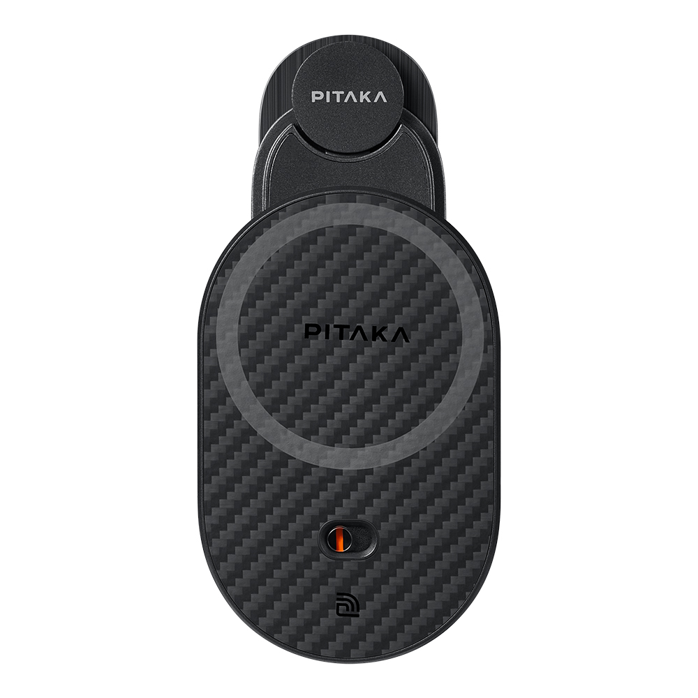 [RNZ-TA115695] Pitaka MagEZ Pro 2 M-safe Şarj Özellikli Qi2 Tesla Model Y ve Model 3 Uyumlu Aramid Fiber Araç Telefon Tutucu