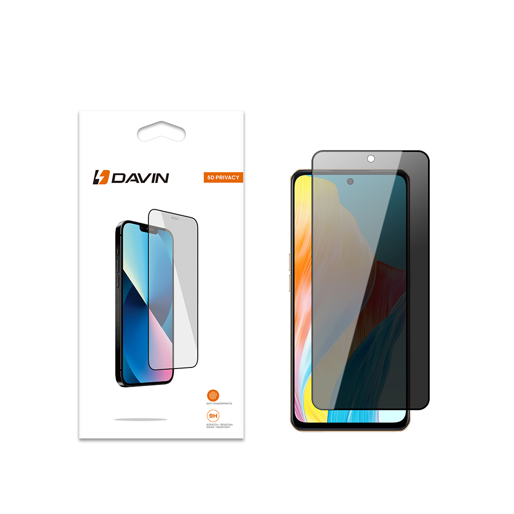 Oppo A38 Uyumlu Davin 5D Privacy Cam Ekran Koruyucu