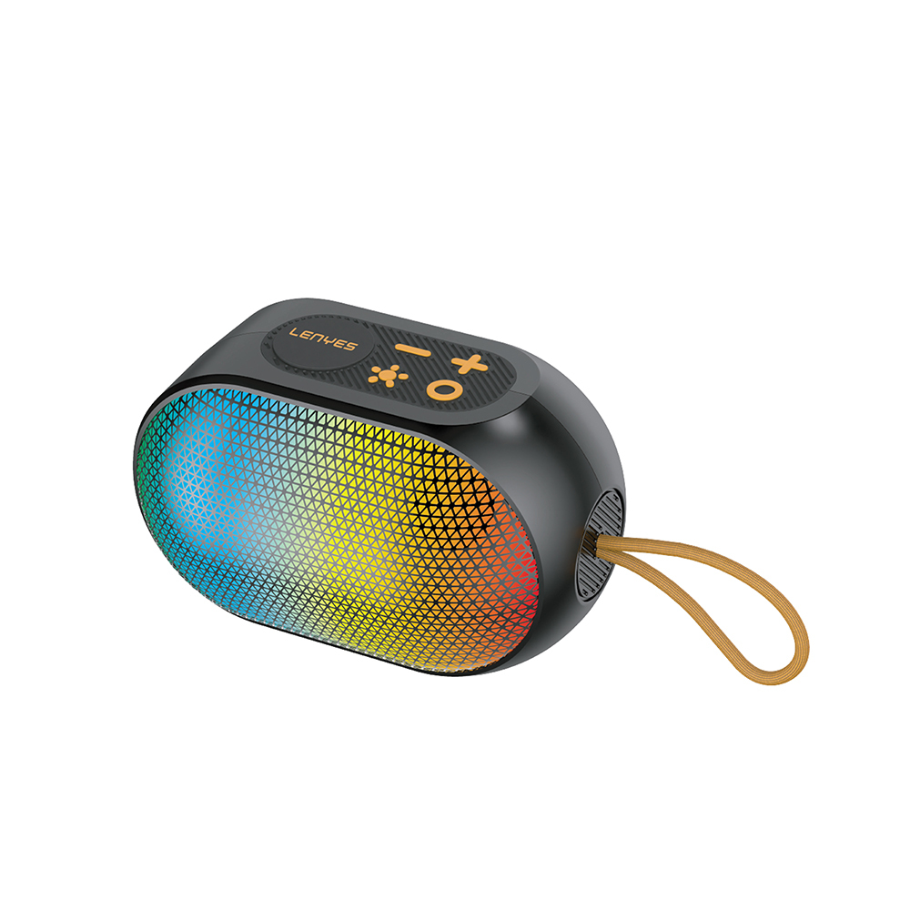 [RNZ-TA115709] Lenyes S212 Su Geçirmez RGB Işıklı Askılı Taşınabilir Kablosuz Bluetooth Hoparlör v5.3