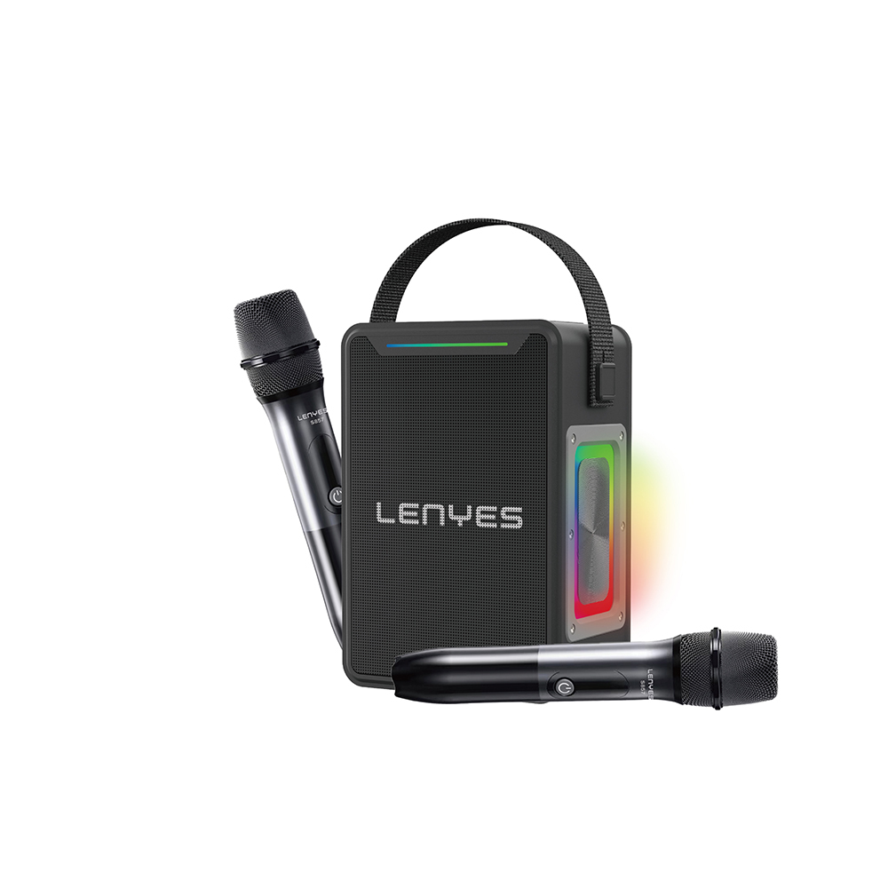 [RNZ-TA115747] Lenyes S857 RGB Işıklı Çift Mikrofonlu Taşınabilir TWS Bluetooth Speaker Hoparlör v5.3
