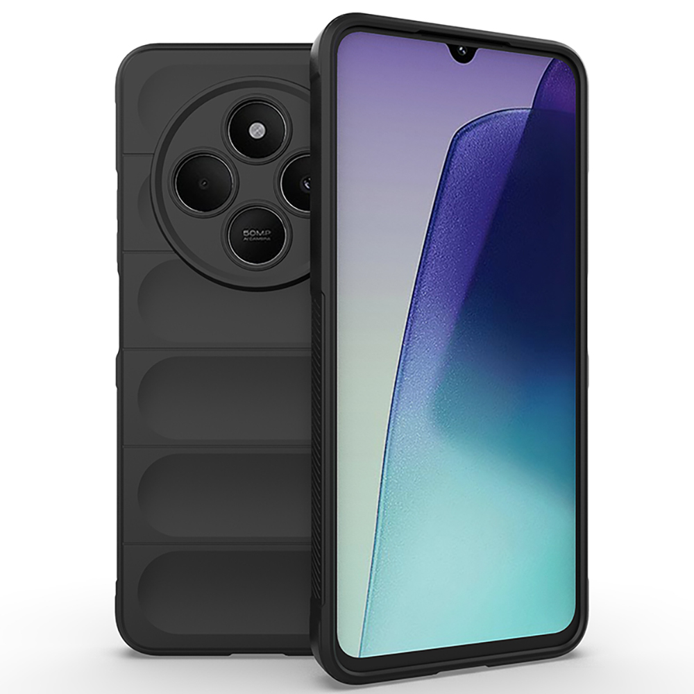 [RNZ-TA116615] Xiaomi Redmi 14C 4G Uyumlu Kılıf Esnek TPU Oyuklu Arka Yüzey Tasarımlı Zore Etnik Silikon Kapak (Siyah)