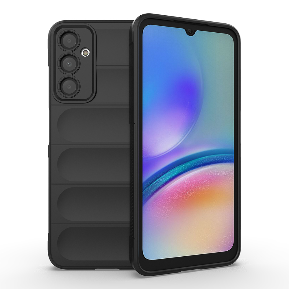 [RNZ-TA116622] Samsung Galaxy A16 Uyumlu Kılıf Esnek TPU Oyuklu Arka Yüzey Tasarımlı Zore Etnik Silikon Kapak (Siyah)