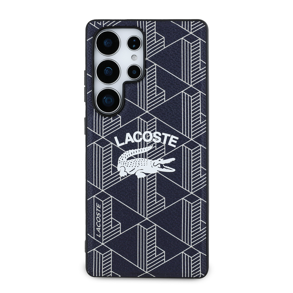 Samsung Galaxy S25 Ultra Uyumlu Kılıf Lacoste Orjinal Lisanslı M-safe Şarj Özellikli Mono Vintage Logo Kapak