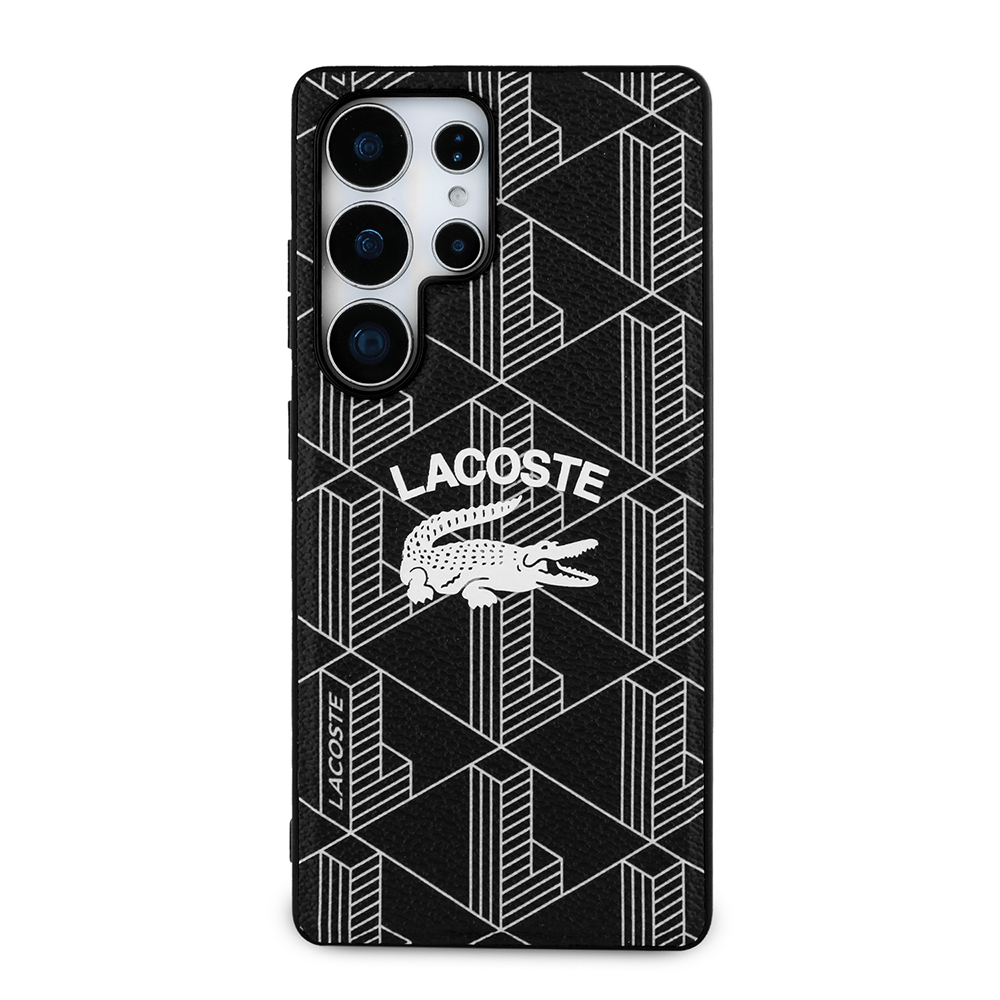 Samsung Galaxy S25 Ultra Uyumlu Kılıf Lacoste Orjinal Lisanslı M-safe Şarj Özellikli Mono Vintage Logo Kapak