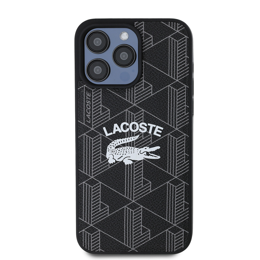 [RNZ-TA116154] Apple iPhone 15 Pro Max Uyumlu Kılıf Lacoste Orjinal Lisanslı M-safe Şarj Özellikli Mono Vintage Logo Kapak