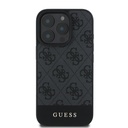 Apple iPhone 16 Pro Max Uyumlu Kılıf Guess Orjinal Lisanslı PU Deri Şerit Logo Dizaynlı Kapak