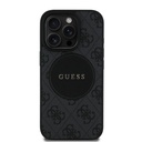 Apple iPhone 15 Pro Max Uyumlu Kılıf Guess Orjinal Lisanslı M-safe Şarj Özellikli Yazı Logolu Circle Classic Kapak