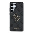 Samsung Galaxy S25 Ultra Uyumlu Kılıf Guess Orjinal Lisanslı PU Deri 4G Desenli Metal Büyük 4G ve Yazı Logolu Kapak