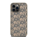 Apple iPhone 14 Pro Max Uyumlu Kılıf DKNY Orjinal Lisanslı M-safe Şarj Özellikli 3D Yazılı Grid Pattern Kapak