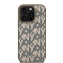 Apple iPhone 16 Pro Uyumlu Kılıf DKNY Orjinal Lisanslı M-safe Şarj Özellikli 3D Yazılı Grid Pattern Kapak