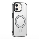 Apple iPhone 11 Uyumlu Kılıf Pırlanta Taş Tasarımlı M-safe Şarj Özellikli Zore Karetta Silikon Kapak