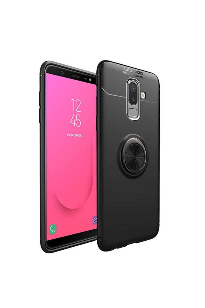 [RNZ-TA13250] Samsung Galaxy J8 Uyumlu Kılıf Zore Ravel Silikon Kapak (Siyah)