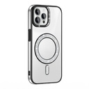 Apple iPhone 12 Pro Uyumlu Kılıf Pırlanta Taş Tasarımlı M-safe Şarj Özellikli Zore Karetta Silikon Kapak