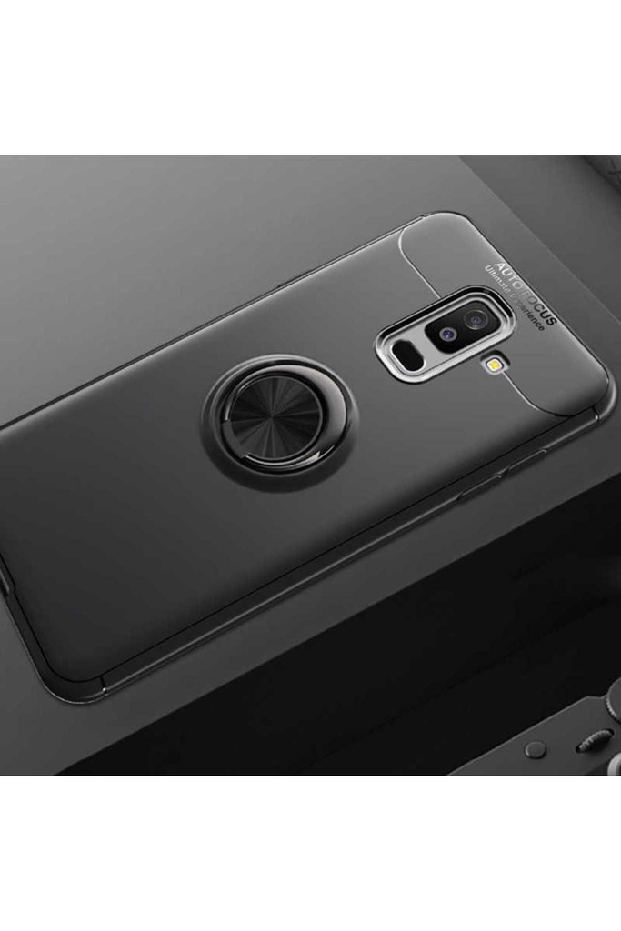 [RNZ-TA13262] Samsung Galaxy A6 Plus 2018 Uyumlu Kılıf Zore Ravel Silikon Kapak (Siyah)