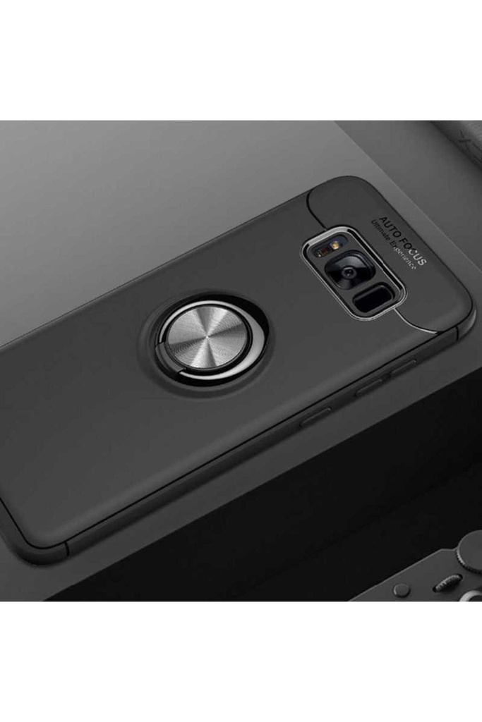 [RNZ-TA13274] Samsung Galaxy S8 Plus Uyumlu Kılıf Zore Ravel Silikon Kapak (Siyah)