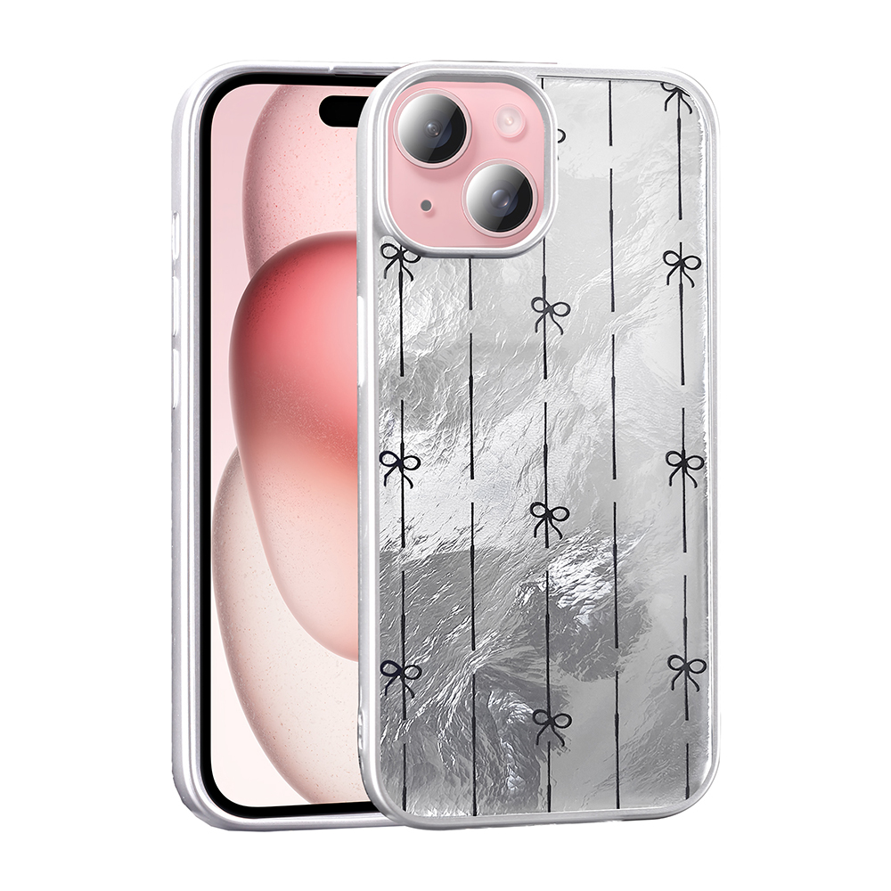[RNZ-TA118473] Apple iPhone 15 Uyumlu Kılıf Desenli Zore Mep Kapak (Küçük Fiyonk)