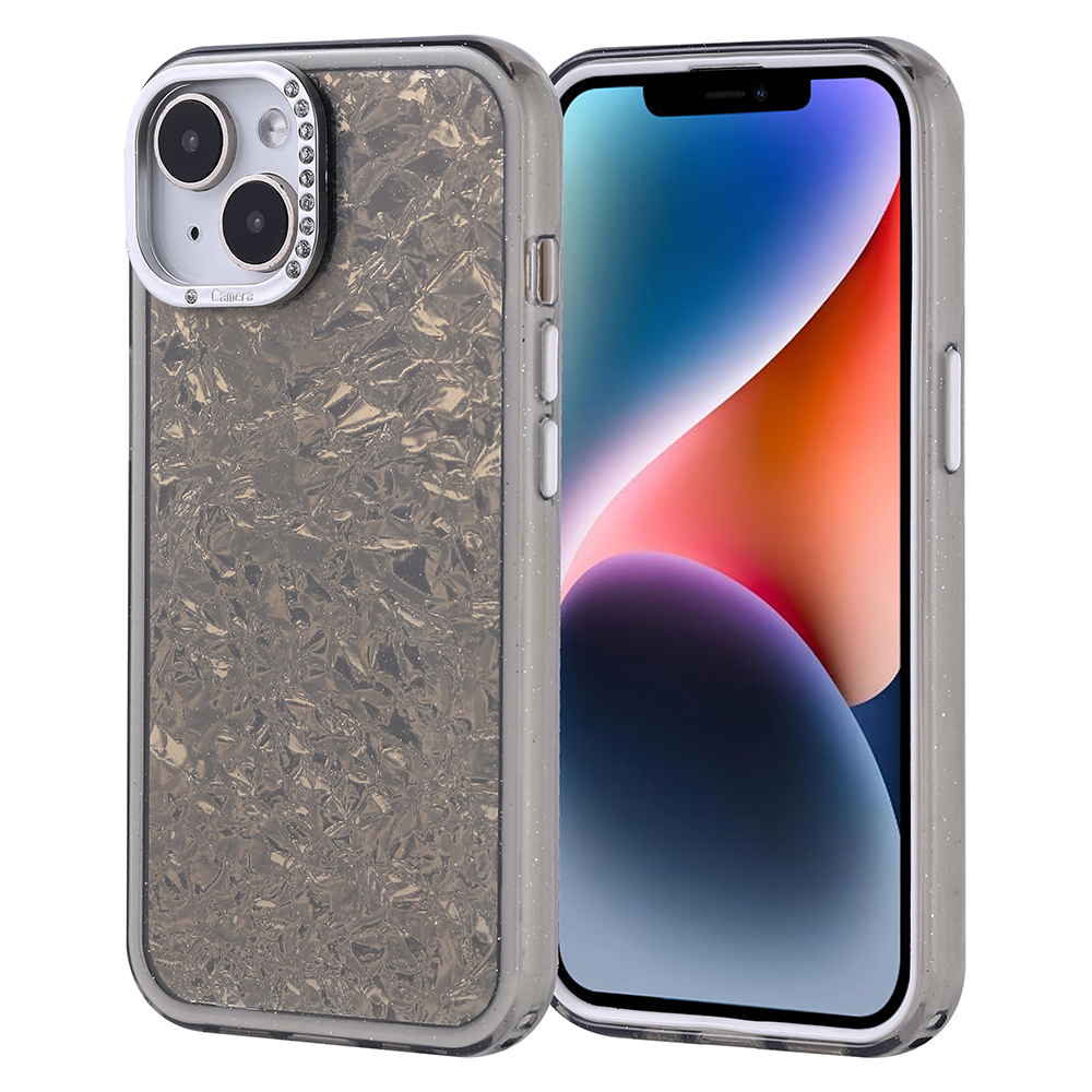 [RNZ-TA118517] Apple iPhone 14 Uyumlu Kılıf Taşlı Tasarımlı Zore Kapi Kapak (Siyah)