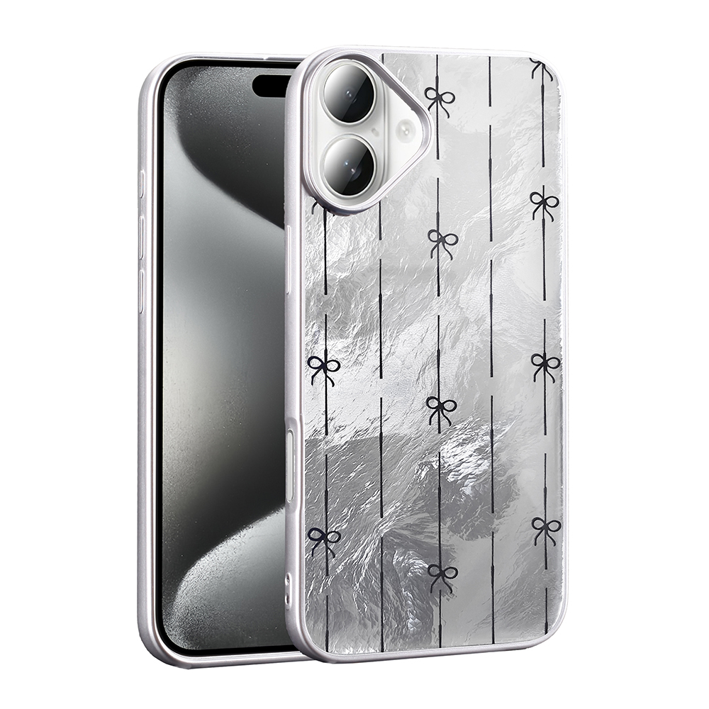 [RNZ-TA118712] Apple iPhone 16 Plus Uyumlu Kılıf Desenli Zore Mep Kapak (Küçük Fiyonk)