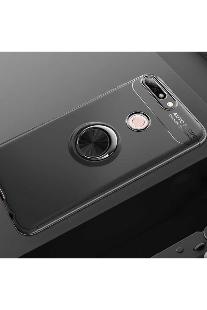 [RNZ-TA13298] Huawei Y7 2018 Uyumlu Kılıf Zore Ravel Silikon Kapak (Siyah)