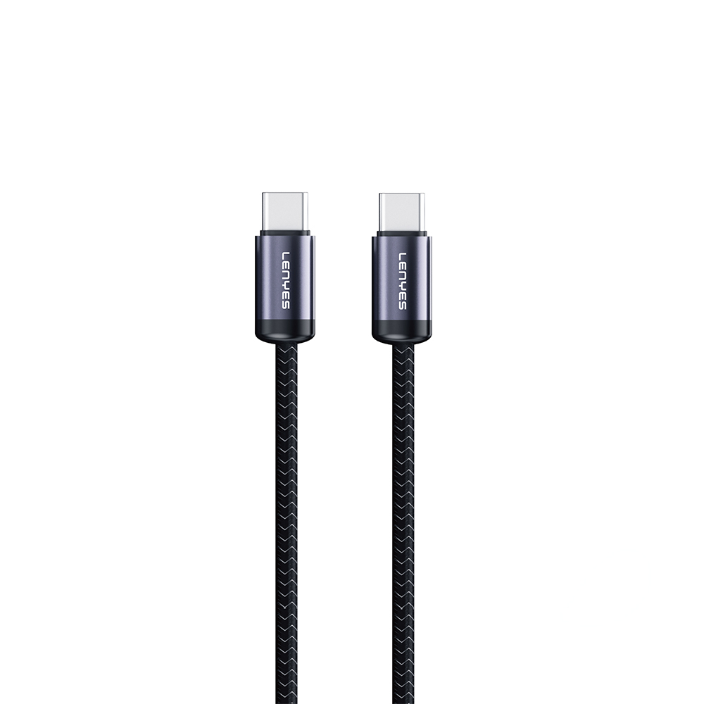 [RNZ-TA117155] Lenyes LC537 Type-C to Type-C Hızlı Şarj Özellikli Örgülü Data ve Şarj Kablosu 60W 1M