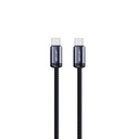 Lenyes LC537 Type-C to Type-C Hızlı Şarj Özellikli Örgülü Data ve Şarj Kablosu 60W 1M